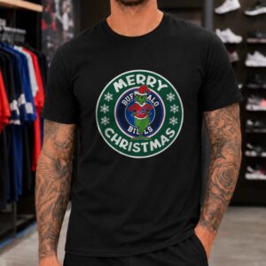 Dr. Seuss Grinch Merry Christmas Fan Buffalo Bills T-Shirt