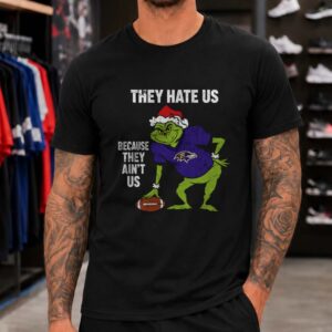 Dr. Seuss Grinch They Hate Us Because They Ain_t Us Christmas Baltimore Ravens T-Shirt