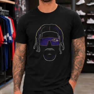Dreadlocks African American Man Ravens Sunglasses Baltimore Ravens Fan T-Shirt