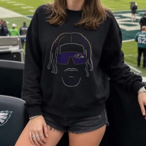 Dreadlocks African American Man Ravens Sunglasses Baltimore Ravens Fan T-Shirt