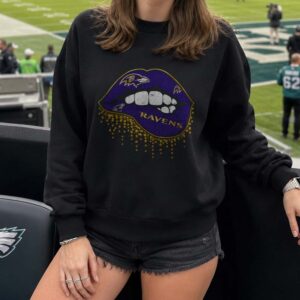 Dripping Lips Women Baltimore Ravens Fan T-Shirt