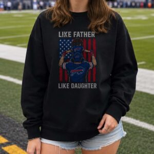 Father Daughter Buffalo Bills American Flag Football Family Gift T-Shirt