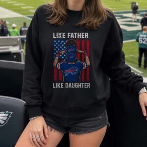 Father Daughter Buffalo Bills American Flag Football Family Gift T-Shirt