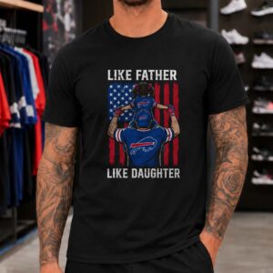Father Daughter Buffalo Bills American Flag Football Family Gift T-Shirt