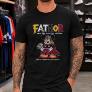 Fathor Mickey Mouse Arizona Cardinals Father_s Day T-Shirt