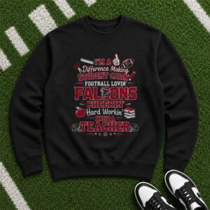 Football Lovin Falcons Cheerin Atlanta Falcons Fan Teacher NFL T-Shirt