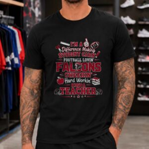 Football Lovin Falcons Cheerin Atlanta Falcons Fan Teacher NFL T-Shirt