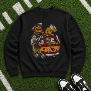 Freddy Krueger Michael Myers Jason Voorhees Chucky Ghostface Arizona Cardinals Halloween T-Shirt
