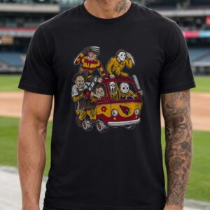 Freddy Krueger Michael Myers Jason Voorhees Chucky Ghostface Arizona Cardinals Halloween T-Shirt