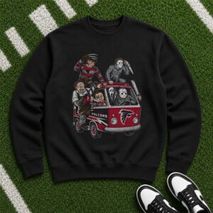 Freddy Krueger Michael Myers Leatherface Chucky Ghostface Jason Horror Squad Atlanta Falcons NFL T-Shirt
