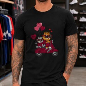 Garfield And Nermal Arizona Cardinals Valentine_s Day T-Shirt