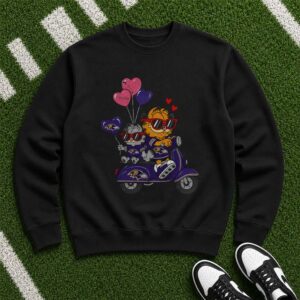 Garfield And Nermal Valentine_s Day Baltimore Ravens T-Shirt