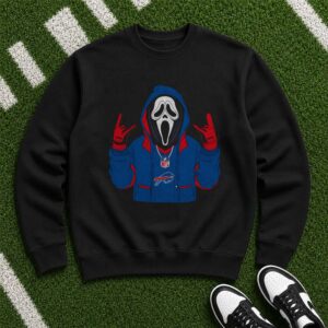 Ghostface Scream Horror Fan Buffalo Bills T-Shirt