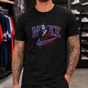 Ghostface Scream Nike Parody Horror Fan Buffalo Bills T-Shirt