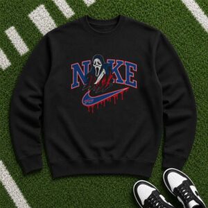 Ghostface Scream Nike Parody Horror Fan Buffalo Bills T-Shirt