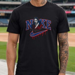 Ghostface Scream Nike Parody Horror Fan Buffalo Bills T-Shirt
