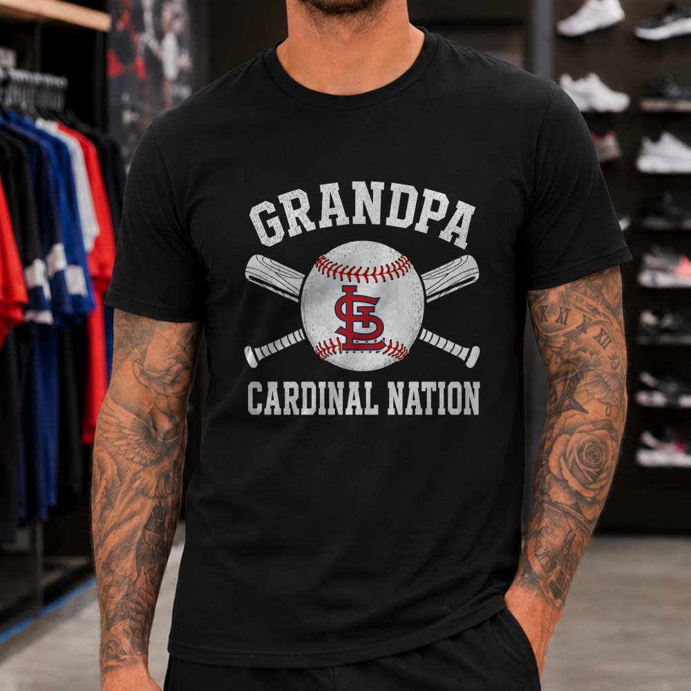Grandpa Cardinal Nation St. Louis Cardinals Shirt Gift for Cardinals Grandfather Grandpa Cardinal Nation St. Louis Cardinals Shirt Gift for Cardinals Grandfather