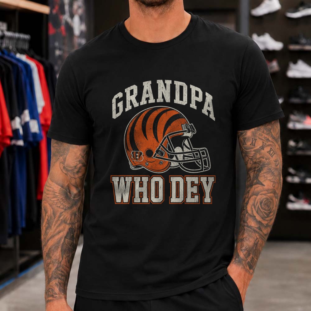 Grandpa Cincinnati Bengals Who Dey Shirt Grandpa Cincinnati Bengals Who Dey Shirt