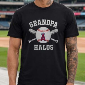 Grandpa Halos Los Angeles Angels Shirt Gift for Angels Grandfather