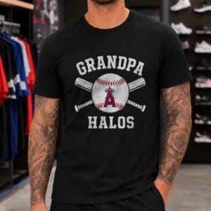 Grandpa Halos Los Angeles Angels Shirt Gift for Angels Grandfather