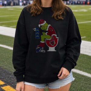 Grinch Arizona Cardinals Using LA Chargers As Toilet Paper Funny Christmas T-Shirt