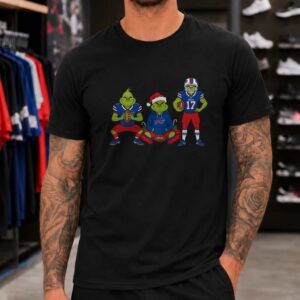 Grinch Buffalo Bills Josh Allen No 17 Christmas Football Holiday T-Shirt