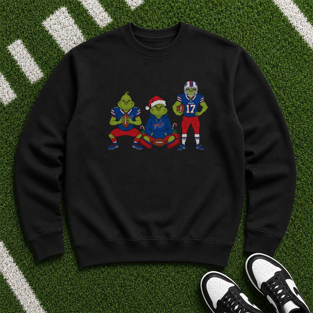 Grinch Buffalo Bills Josh Allen No 17 Christmas Football Holiday T-Shirt Grinch Buffalo Bills Josh Allen No 17 Christmas Football Holiday T-Shirt
