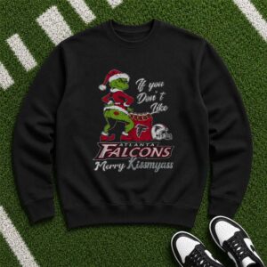 Grinch If You Don’t Like Atlanta Falcons Merry Kiss my Ass Funny Christmas T-Shirt