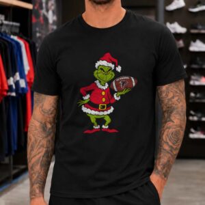 Grinch Santa Atlanta Falcons Christmas Football Fan T-Shirt