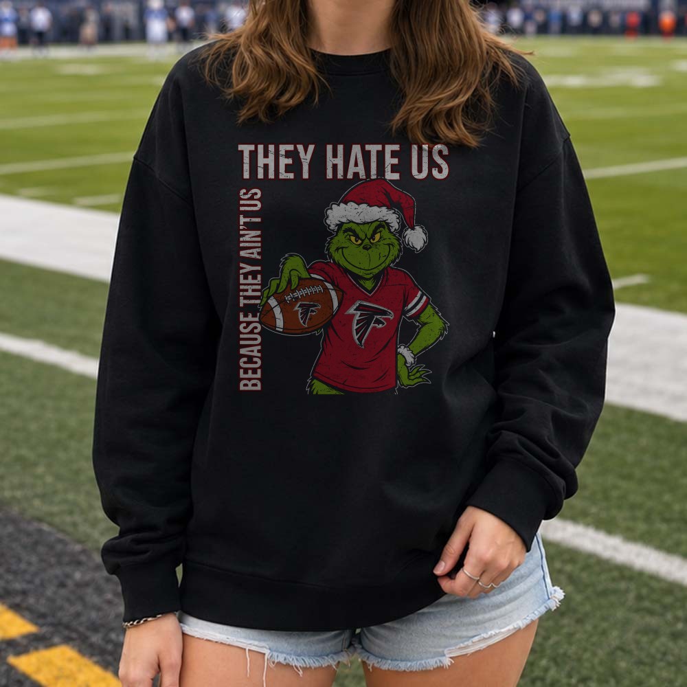 Grinch They Hate Us Because They Ain’t Us Atlanta Falcons Christmas T-Shirt Grinch They Hate Us Because They Ain’t Us Atlanta Falcons Christmas T-Shirt