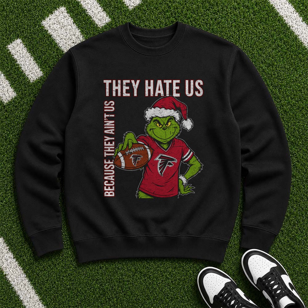 Grinch They Hate Us Because They Ain’t Us Atlanta Falcons Christmas T-Shirt Grinch They Hate Us Because They Ain’t Us Atlanta Falcons Christmas T-Shirt