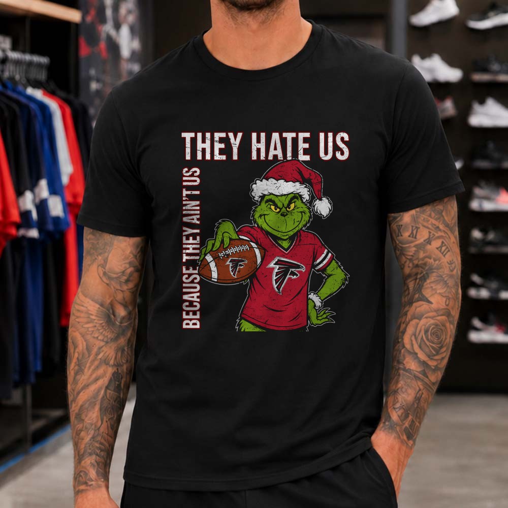 Grinch They Hate Us Because They Ain’t Us Atlanta Falcons Christmas T-Shirt Grinch They Hate Us Because They Ain’t Us Atlanta Falcons Christmas T-Shirt