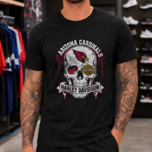 Harley Davidson Arizona Cardinals Skull T-Shirt