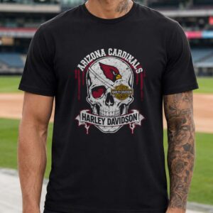 Harley Davidson Arizona Cardinals Skull T-Shirt