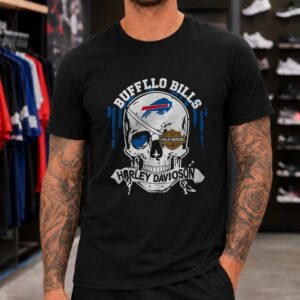 Harley Davidson Skull Biker Buffalo Bills Fan T-Shirt (1)