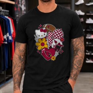 Hello Kitty Arizona Cardinals Football Fan Cute Collage T-Shirt
