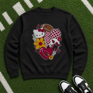 Hello Kitty Arizona Cardinals Football Fan Cute Collage T-Shirt