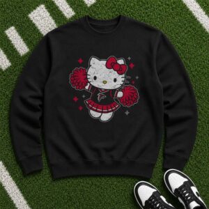 Hello Kitty Atlanta Falcons Cheerleader Football Fan T-Shirt