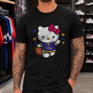 Hello Kitty Baltimore Ravens Fan Women T-Shirt