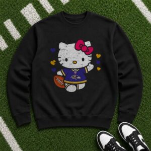 Hello Kitty Baltimore Ravens Fan Women T-Shirt