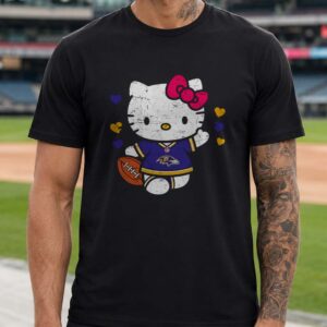 Hello Kitty Baltimore Ravens Fan Women T-Shirt