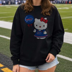 Hello Kitty Buffalo Bills Dress Balloon Cute Girls Football T-Shirt