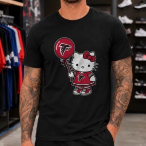 Hello Kitty Cheerleader Cute Women Girls Fan Atlanta Falcons NFL T-Shirt