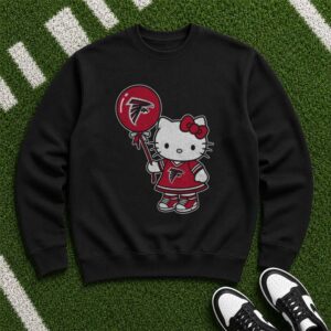 Hello Kitty Cheerleader Cute Women Girls Fan Atlanta Falcons NFL T-Shirt