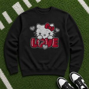 Hello Kitty Love Cute Women Fan Atlanta Falcons NFL T-Shirt