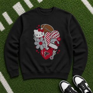 Hello Kitty Skeleton Disco Collage Trendy Women Atlanta Falcons NFL T-Shirt