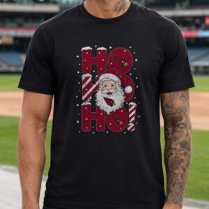 Ho Ho Ho Arizona Cardinals Santa Claus Christmas Holiday Football Fan T-Shirt