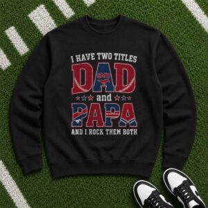I Have Two Titles Dad And Papa SMU Mustangs Shirt