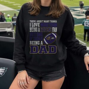 I Love More Than Ravens Is Being A Dad Father's Day Baltimore Ravens T-Shirt