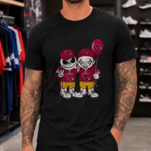 Jack Skellington And Pennywise Arizona Cardinals Halloween T-Shirt
